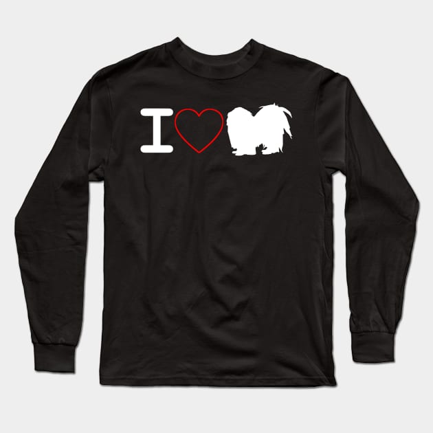 I love Shih Tzu dog gift I love heart Long Sleeve T-Shirt by Littlelimehead